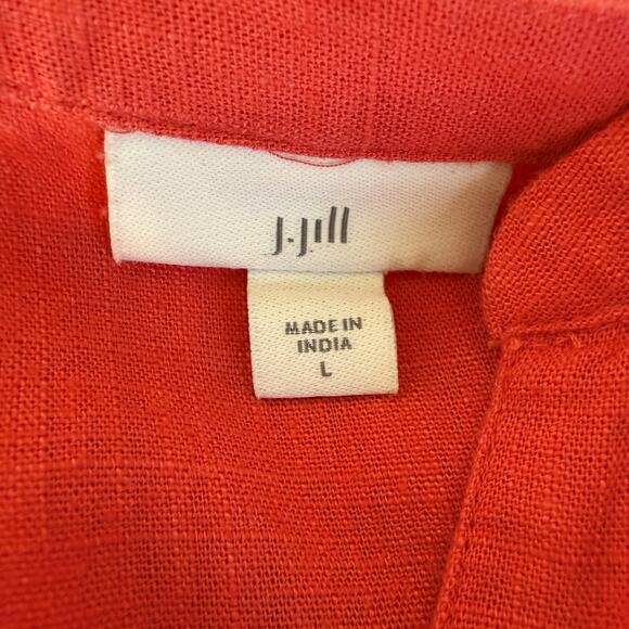 J. Jill Dress Lot – Coral Button Front Dress + Black Gingham Dress | Large - Picture 4 of 16